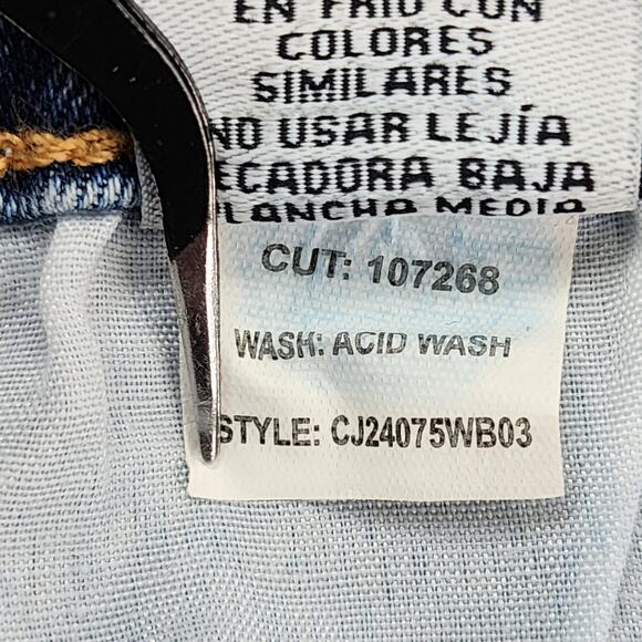 NEW Celebrity Pink Jeans Womens 21/35 Juniors Blue High Rise Flare Distressed - Picture 12 of 16